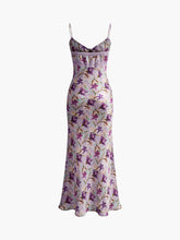 Camisole-Kleid mit Blumenmuster und Bindeband vorn